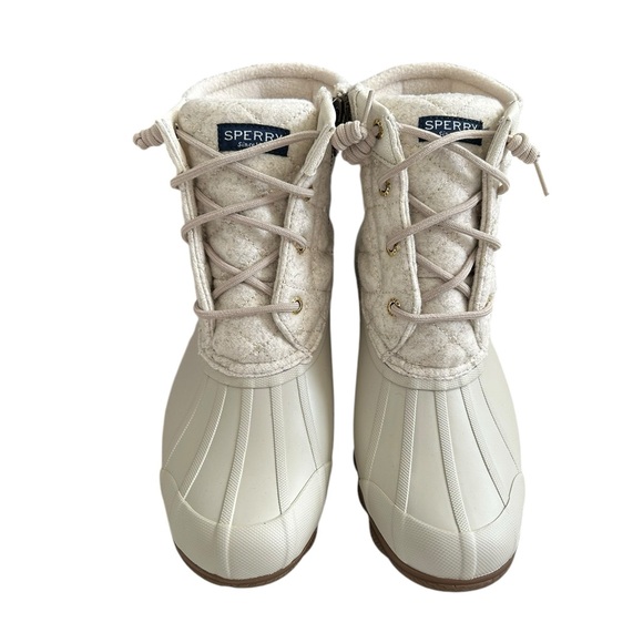 NEW Women’s Sperry Syren Gulf Wool Quilt Ivory Boots SZ 8.5 - Picture 6 of 10